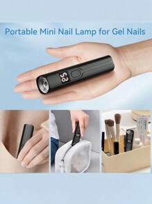 1pc/2pcs Portable UV LED Nail Lamp Handheld UV Light For Nails,Professional Nail Drying Lamp Gel X Lamp For Gel Nails Flash Cure Lamp For Gel Nails LED Nail Lamp Portable Mini Nail Dryer Gel Polish Nail Glue Gel USB Flashlight Home DIY Manicure Nail Art Tools Best Gifts For Girls