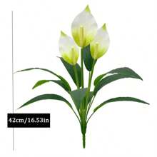 42cm Tropical Monstera Artificial Plants Fake Anthurium Tree Branch Plastic Leaves Real Touch Desktop Palm Tree For Home Decor