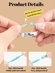 5/10/20/50/100pcs Customized Shoe Name Rings, Personalized Name Rings, Customized Name Tags, Clothing Tags, School Bag Tags, Luggage Tags, Waterproof And Non-Fading, Rubber Material Is Soft And Wear-Resistant, Suitable For All Styles Of Shoes, Reusable, Multi-Functional, Ornamental, Reusable, Exquisite, Stylish, High-Quality, Colorful, Modern, Custom, Tea Room, For Valentine's Day, For Mother's Day, For Birthdays, For Father's Day, For Graduation, For Weddings, For Housewarming, Warm Ambience, Autumn Home Refresh, Xmas Decoration, Home Harmony - Style a - View 6