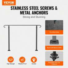 Adjustable Wrought Iron Handrail For Outdoor Steps Black Portable Railing For Concrete Or Wooden Stairs With Installation Kit - Grey - View 4