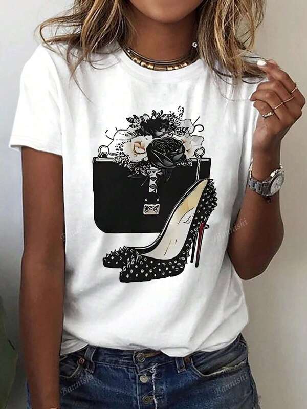 Vrouwen Plus Size Effen Kleur Ronde Hals Korte Mouw Casual T-shirt
