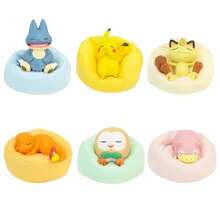 Takara Tomy Figura Poke original en miniatura - Pika, Slowpoke, Rowlet - Figura de PVC como regalo para fans del anime y los juegos, decoración de coche