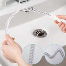 1/2 件排水管清洁工具套装（带储物钩）、适用于浴室和厨房水槽的柔性轴毛发收集器、用于头发和肥皂浮渣的简单有效的排水管疏通器、带挂孔的长而可弯曲的排水管清洁棒，可快速清除淋浴和浴缸中的堵塞物，无需化学排水管清洁剂，适用于管道和环境。