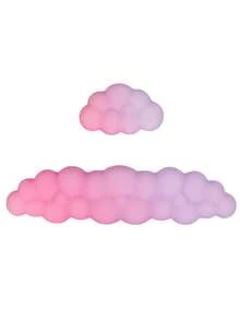Cloud Wrist Rest, 2 Pieces Of Memory Foam Cute Cloud Palm Rest Keyboard With Non-Slip Base, Ergonomic Cloud Arm Rest Keyboard, Convenient For Typing Game/Laptop