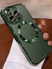 VRNOEI 奢华电镀磁吸手机壳，兼容 16/15/14/13/12/11/17 Pro Max/16/15/14 Plus/AIR，支持磁吸无线充电，防震防摔，男女通用，透明磁吸边框手机壳