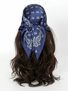 1pc Paisley Printed Bandana Headband Handbag Decoration Silk Square Scarf Suitable For Daily Use Bandana,Hair Band,Head Band Ideal For Dressing Up Your Look