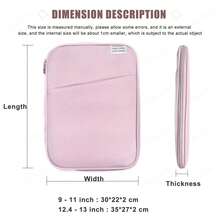 平板电脑保护套 9 - 13 英寸适用于 iPad Air 11 M2 M3 2025 A16 新 M4 Pro 13 12.9 10.9 10th/9/8 10.2 9.7 英寸适用于三星华为 Mipad 6 防震袋