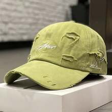 Ins Vintage Hole Soft Cap Female Spring Summer Fashion Personalized Simple Street Sun Protection Baseball Cap Tidal Hole Location Random - Multicolor - View 16