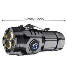 Three-Eyed-Monster Mini Flashlight Flash Super-Power Waterproof Outdoor Travel` - Black - View 4