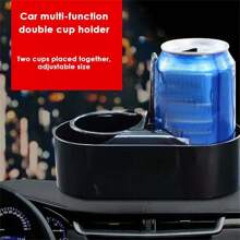CARSUN Universal Carsun Double Ring Car Cup Holder, Non-Slip, Fits Most Vehicle Interiors