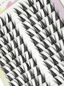 100 件/包浓密迷人的向日葵单根睫毛，自然卡通性感慵懒人形睫毛，睫毛簇，睫毛簇，单根睫毛，睫毛，假睫毛