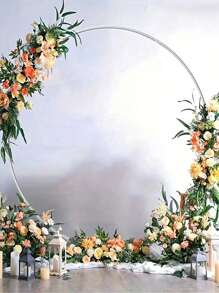 1Set 1.5/1.8M Round Balloon Arch Kit Holder,Plastic Circle Stand For Wedding Decor,Balloon Circle Plastic Wreath Balloon Stand Support,Birthday Party Decor ,Bridal Shower Anniversary Supplies,BabyShower Decor