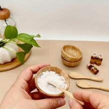 1PC- Bamboo Facial Mask Kit - Natural DIY Skincare Mixing Bowl & Spoon Set With Measurement Marks, Hypoallergenic & Chemical-Free (At-Home Spa Essentials)