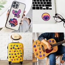 50 pièces Autocollants de lumières néon cool, autocollants en vinyle imperméables pour Hydroflask, ordinateur, réfrigérateur, bagage, téléphone. Autocollants colorés pour adolescents, adultes, fournitures scolaires, rentrée scolaire