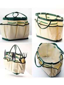 Multi-Functional Large Capacity Canvas Gardening Tool Bag, Portable & Durable, Can Store Trowel & Household Tools, Garden Tool Storage Organizer - Multicolor - View 2