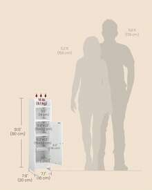 VASAGLE Small Bathroom Storage Corner Floor Cabinet With Door, 7.9 X 7.1 X 31.5 Inches, Bathroom Organizer, Narrow Toilet Paper Storage Cabinet, Adjustable Shelves - 白色 - 查看 5