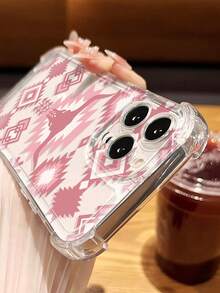 1 件西部斗牛几何图案防震软透明手机壳适用于 11/12/13/14/15/16 Pro Max 防水防摔防刮 - 彩色 - 查看 3