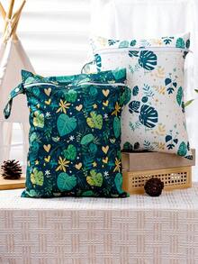 2 件装迷你婴儿尿布干湿两用收纳袋，适合妈妈