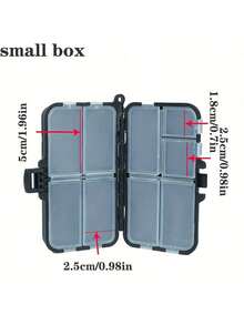 1pc Small Plastic Fishing Tackle Box, Fly Fishing Accessories Storage - Multicolor - View 11