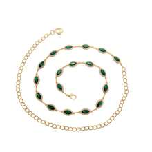 Fashionable Metal Versatile Rhinestone Inlaid Waist Chain
