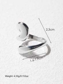 SYMFNY 925 Sterling Silver Double Lines Shape Party Accessories Adjustable Ring 1 pc