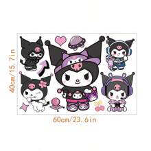 Sanrio Large Sanrio Kuromi Cartoon Wall Sticker For Children's Room, Girls' Bedroom, Cute Decorative Wall Decal For Nursery