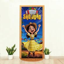 Felicita Decorative Door Cover 3D Sublimated Fabric Party 0.85x2.10 Junino - CP-349 - 查看 1