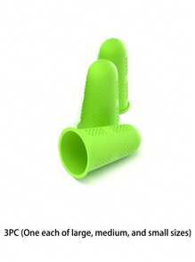 Set di 3 proteggi dita in silicone - resistenti al calore, antiscivolo, riutilizzabili per lavorazioni con pistola a colla a caldo, progetti fai-da-te
