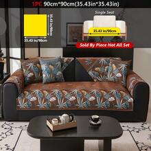 1PC Tropical Print Sofa Cushion Modern High Sense Style Living Room Home Decoration Sofa Cover For Single 2 Persons 3 Persons 4 Persons Sitting Sofa Chenille Fabric Jacquard Knitting Process Pet Anti-Dirty Sofa Cover Cushion - Coffee Brown - View 15