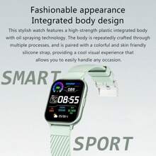 1pc Unisex Silicone Band Smart Watch, 1.83 Inch TFT High-Definition Touch Screen With Temperature, Weather Forecast, Bluetooth, Sports Information Reminder, Alarm Clock, Date Display, Call Alert, Compatible With Android & IOS, Suitable For Daily Use