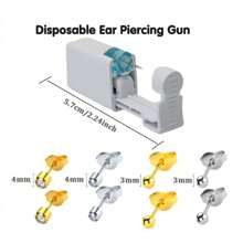 24PCS Disposable Ear Piercing Gun With Built-In Steel Stainless Stud Earrings-Safety Self Ear Piercing Kit