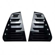 For VW Golf MK7 MK7.5 2013-2019 Car Rear Louver Window Side Shutter Cover Trim Sticker Vent Scoop ABS Black - Black - View 2