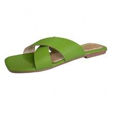 Women's Flat Sandal With Cross Straps X Easy Fit 300 - 綠色 - 查看 2