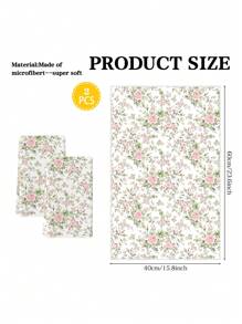 2 pièces Serviettes de cuisine à motifs de fleurs et d'oiseaux. Serviettes de ferme à motifs aquarelle à carreaux, roses, tournesols, oiseaux et papillons. Linge de cuisine, d'essuyage, à thé pour la cuisine, le restaurant et la table de salle à manger