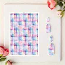 Watercolor Flower Transfer Paper - 1 Sheets Vintage Rustic Floral Transfer Paper For Polymer Clay Earrings, Retro Flower Clay Transfer Paper For Jewelry - Multicolor - View 28