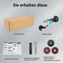 18V Angle Grinder 11000 RPM 860W Cut-Off Grinding Machine Multifunction For Versatile Cutting Grinding Roughing Polishing - Green - View 2