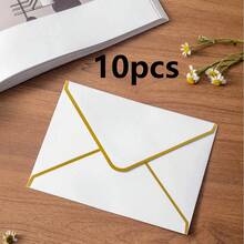 10 个铝箔三角信封，彩虹纸，贺卡、情书、办公室、婚礼请柬、学校、毕业典礼、邮寄信件、支票、发票信封，12*16.5 厘米，开学季适用