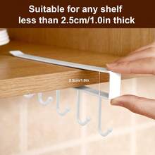 1pc/Organizador multifuncional montado na parede, suporte para canecas de armário de cozinha sem parafusos para xícaras de café e chá, cabide versátil para roupas íntimas e lenços, ganchos de armazenamento fáceis de deslizar e fixar, suporte de ferro durável para pendurar na cozinha e no guarda-roupa, economiza espaço e mantém os itens organizados - Multicolorido - Ver 11