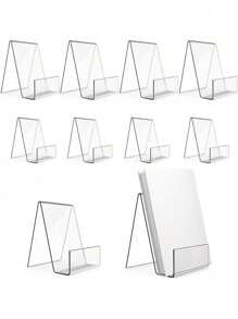 2 pièces/6 pièces Supports de livre en acrylique - Supports d'affichage contemporains élégants et transparents comme du cristal pour mettre en valeur les livres, magazines, menus, albums photos - Parfait pour la maison, le bureau ou un usage commercial