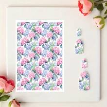 Watercolor Flower Transfer Paper - 1 Sheets Vintage Rustic Floral Transfer Paper For Polymer Clay Earrings, Retro Flower Clay Transfer Paper For Jewelry - Multicolor - View 21