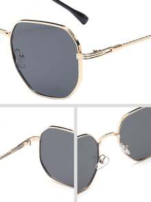 2副铜质几何全框装饰个性时尚眼镜，女士适用，适合日常生活、户外休闲活动、驾驶、露营、办公着装、家庭出游，适合所有脸型，是夏季海滩度假、户外活动和旅行的理想之选。