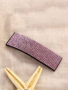 4pcs/1pc Solid Color Luxury Rhinestone Hair Clips, Korean Upscale Fashion Side Bangs Clips, Retro Design, Suitable For Daily Outings And Dates - Multicolor - View 9