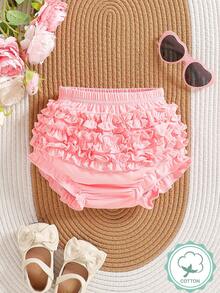 New Style Baby Girl Simple Casual Cute Cotton Outerwear Panties - Pink - View 1