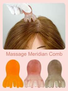 1Pc Octopus Head Massager Comb, Point Massage Comb, Back Neck And Back Manual Deep Massage Tools, Handheld Palm Full Body 8-Legged Acupressure Gentle Self Massager Pressure Point Massage Tool,Hair Brush,Comb,Hair Tools,Hair Products And Accessories For Barber Salon Beauty Travel Essentials