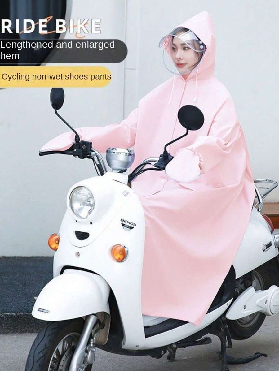 Fashionable Women's Raincoat Thickened Poncho Long Rain Coat Ladies Multi Functional Waterproof Raincoat Travel And Cycling Raincoats Outdoor Rain Wear Insulation,Galentines,Puppy,Carnival,Party Decorations,Spring Summer Picks,Brides Maid Gifts,Room,Bedroom Decor,Beach,Travel,For Men,For Women,Vacation,Cute Stuff - Purple - View 1