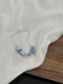 Silver Bracelet And Vivara Jewelry Silver With Colored Stone Boho Style Send Random - Bạc - Xem 9