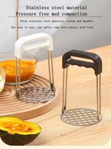 1/2 Stücke Edelstahl Kartoffelpresse, manueller Kartoffelpürierstößel, Pürierwerkzeug für Babynahrung, Kartoffelpresse