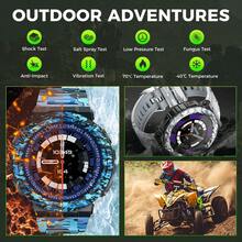 EIGIIS 3ATM Waterproof Military Smart Watch For Men With LED Flashlight, 1.53" HD Smartwatch With Answer/Make Call, Fitness Tracker With 110+ Sports Modes Sleep Monitor For Android IOS - Multicolor - View 9