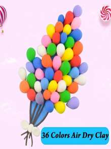 36/24/12 Colors Air Dry Modeling Clay Set, Non-Stick DIY Sculpting Magic Clay With Tools, Ultra-Light Creative Art & Craft Colored Clay Toy Gift, Suitable For Birthday, Halloween, Christmas And Mother's Day