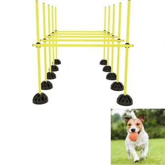 Aufun Set di barre per salti per l'agilità, barra per allenamento fitness, barra per coordinazione per allenamento agilità, barra per allenamento